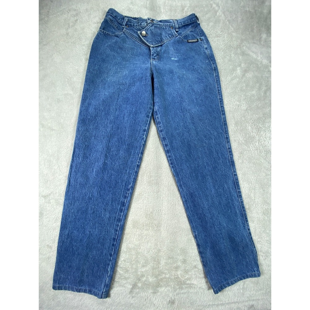 Vintage Roughrider Mom Jeans Womens Fits‎ 30W Blue Denim Pockets Medium Western